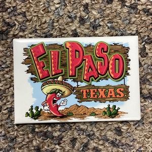 $3 Bundled * El Paso Texas Sombrero Chili Pepper Magnet * NEW